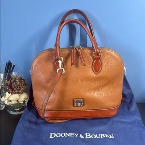 Dooney & Bourke Cognac and Chestnut Satchel